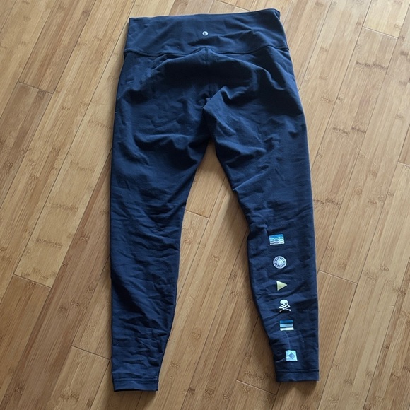 lululemon athletica Pants - Lululemon Athletica Dark Blue Leggings with Unique Details